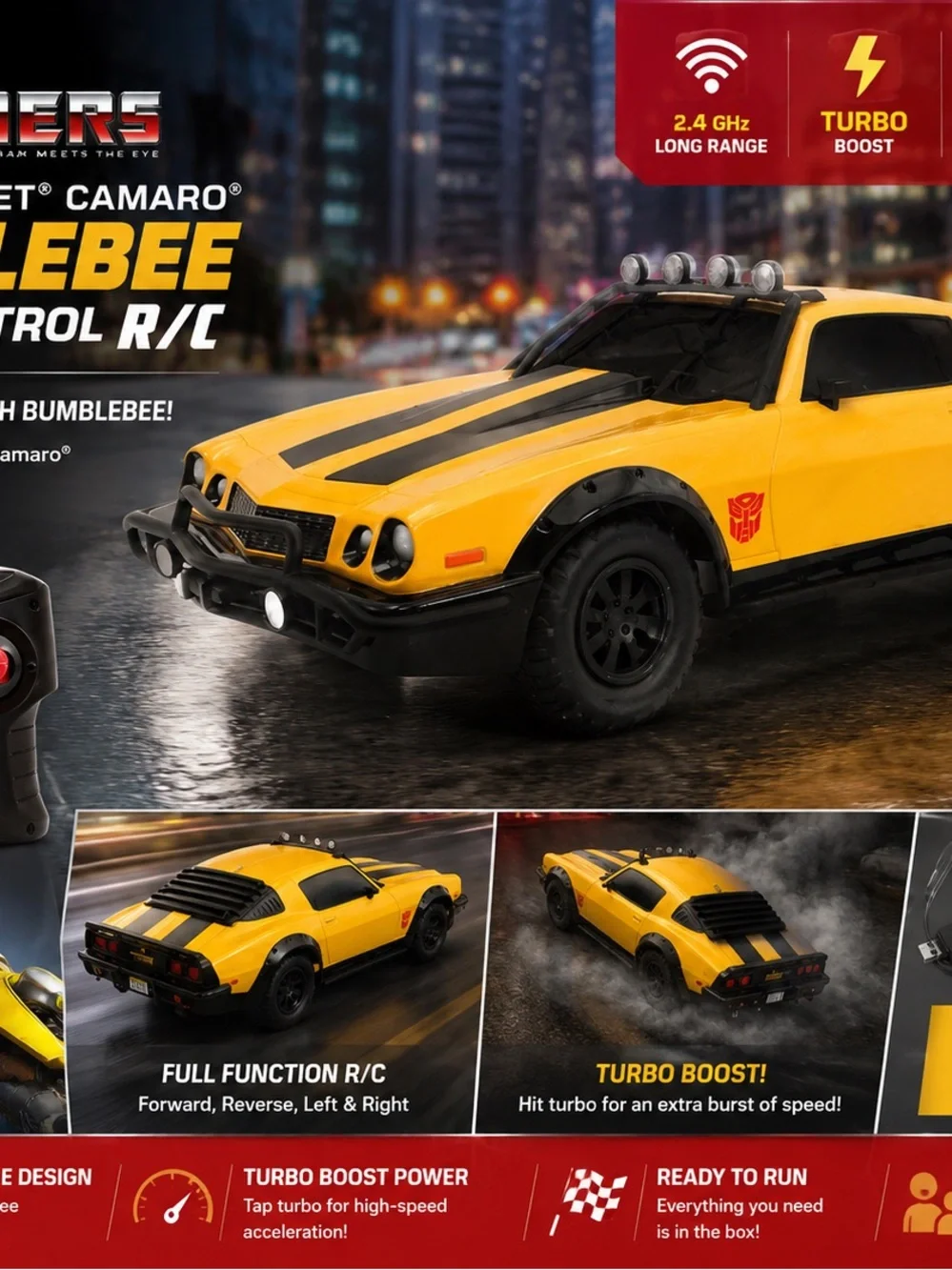 Yellow Bumblebee-Themed Remote Control Camaro Car